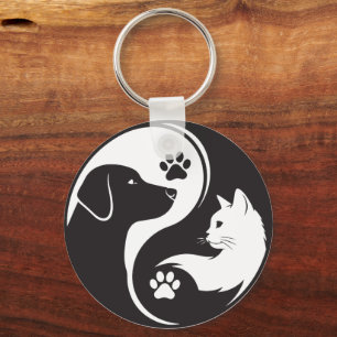 Pet Harmony Yin Yang Sleutelhanger - Zielvolle Kat