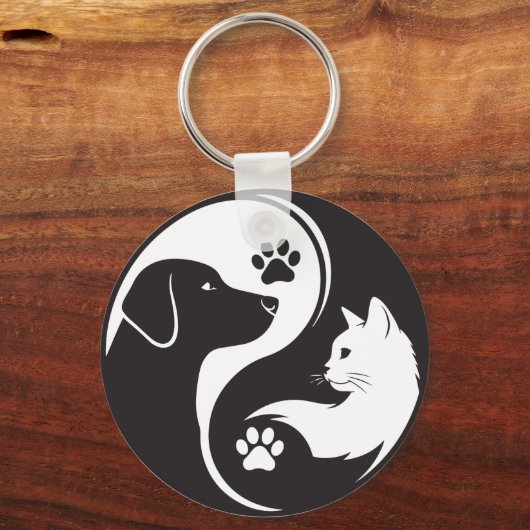 Pet Harmony Yin Yang Sleutelhanger - Zielvolle Kat (Voorkant)