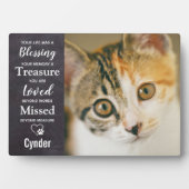 Pet Herdenking Cat Memorial Fotoplaat (voorkant)