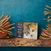Pet Herdenking Cat Memorial Fotoplaat (Zijkant)