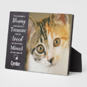 Pet Herdenking Cat Memorial Fotoplaat (Zijkant)