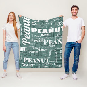 Pet Herhalende Naam Wit Medium Fleece Deken