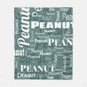 Pet Herhalende Naam Wit Medium Fleece Deken (Voorkant)