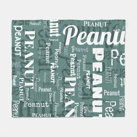 Pet Herhalende Naam Wit Medium Fleece Deken (Voorkant (Horizontaal))