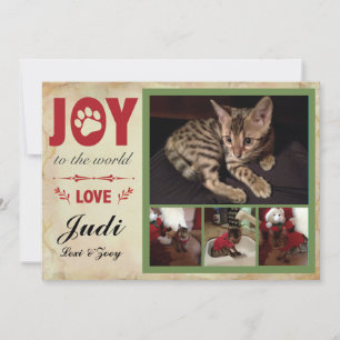 Pet Holiday Card - Kerststrepen Feestdagenkaart