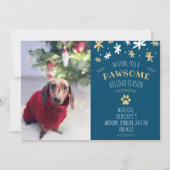 Pet Holiday Foto van Pawsome Holiday Feestdagenkaart (Voorkant)