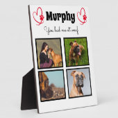 Pet hond 4 fotocollage aanpassen fotoplaat (Zijkant)