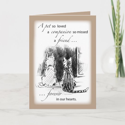 Pet, Hond en Kat Sympathie Kaart (Voorkant)