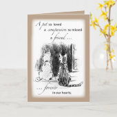 Pet, Hond en Kat Sympathie Kaart (Gele Bloem)