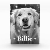 Pet hond kat naam harten fotoblokken (Voorkant)