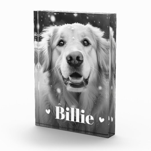 Pet hond kat naam harten fotoblokken (Rechts)