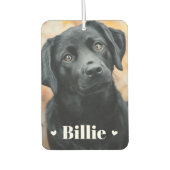 Pet hond kat naam harten twee foto's luchtverfrisser (Voorkant)