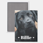 Pet hond kat naam harten twee foto's magneet (Voorkant / Achterkant)