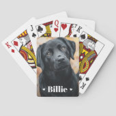 Pet hond kat naam harten twee foto's pokerkaarten (Achterkant)