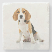 Pet Hondenliefhebber aangepaste foto Stenen Onderzetter (Voorkant)