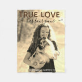 Pet Hondenliefhebber foto True Love heeft 4 poten Fleece Deken (Voorkant)