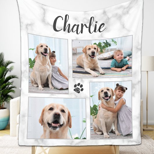 Pet Hondenliefhebber Photo Collage Fleece Deken