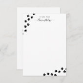 Pet-hondpaw-kaartje met naam bedankkaart (Voorkant / Achterkant)