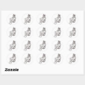 PET hoofd Ronde Sticker (Vel)