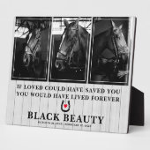 Pet Horse Loss | Paard 3 Foto Memorial Plaque Fotoplaat (Zijkant)