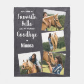Pet Horse Memorial Persoonlijke foto Collage Fleece Deken (Voorkant)