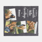 Pet Horse Memorial Persoonlijke foto Collage Fleece Deken (Voorkant (Horizontaal))