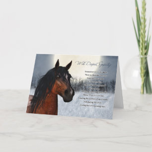Pet Horse Sympathy Card, Verlies van Pet Horse Kaart