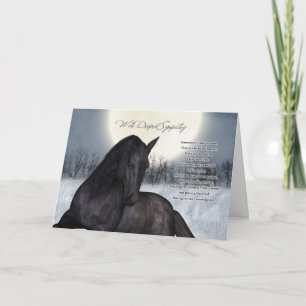 Pet Horse Sympathy Card, Verlies van Pet Horse Kaart