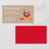 Pet Hotel boarding kennel professional Visitekaartje (Voorkant / Achterkant)
