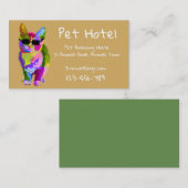 Pet Hotel boarding kennel professional Visitekaartje (Voorkant / Achterkant)