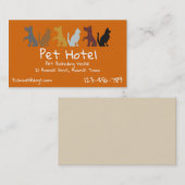 Pet Hotel boarding kennel professional Visitekaartje (Voorkant / Achterkant)