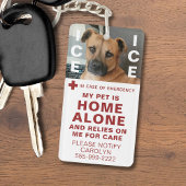 Pet ICE Safety Alert Contact Foto Sleutelhanger
