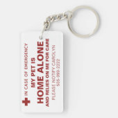Pet ICE Safety Alert Contact Sleutelhanger (achterkant)