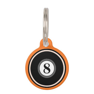 Pet-ID-tag - 8-inch - Oranje en zwart Huisdierpenning