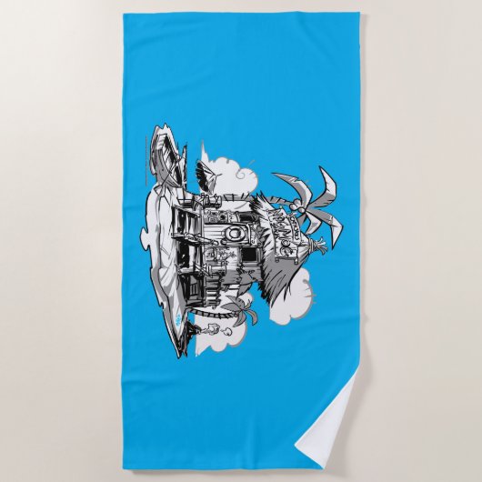 Pet in Mog Mog Shack Beach Towel van Jack Strandlaken (Voorkant)