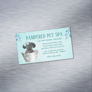 Pet In Wash Pail Groomer Magnetisch Visitekaartje