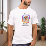 Pet Influencer Fan Club Instagram Aangepaste foto T-shirt<br><div class="desc">Als je beste vriend ieders beste vriend is! Pet influencer fan club op maat gesneden shirten zodat al je hondenfans je insta beroemde pet star kunnen bijhouden. Of het nu gaat om reizen naar het hondenpark, de lokale dierenwinkel of de shows en marketingcampagnes voor huisdieren, deze professionele sociale media-shirten zijn...</div>