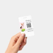 Pet influencer voeg huisdier foto naam social medi badge (Handheld)