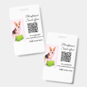 Pet influencer voeg huisdier foto naam social medi badge (Front & Back)