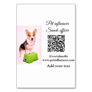 Pet influencer voeg huisdier foto naam social medi kaart