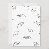 Pet is vrij, moderne afstudeerfeest kaart (Achterkant)