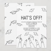 Pet is vrij, moderne afstudeerfeest kaart (Voorkant / Achterkant)