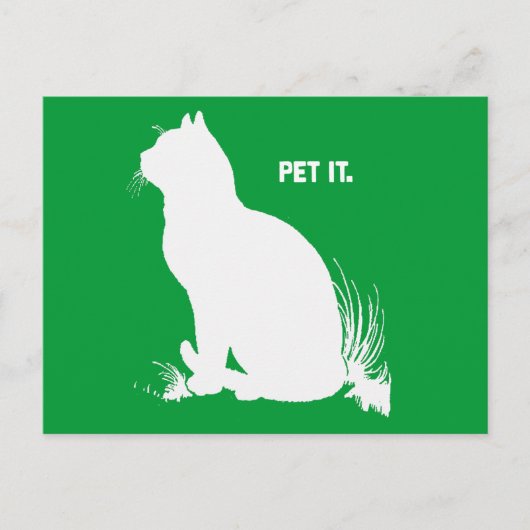 PET IT - WHITE -.png Briefkaart (Voorkant)