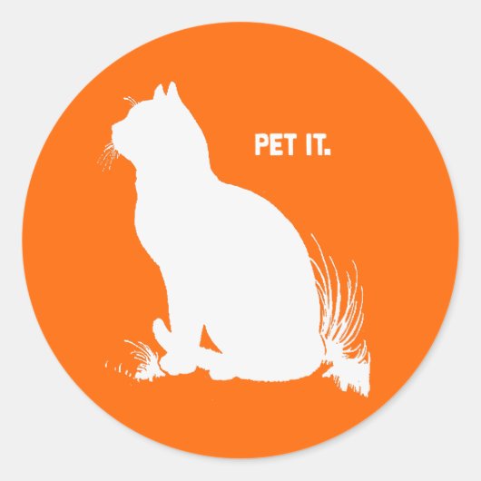 PET IT - WIT -.png Ronde Sticker (Voorkant)