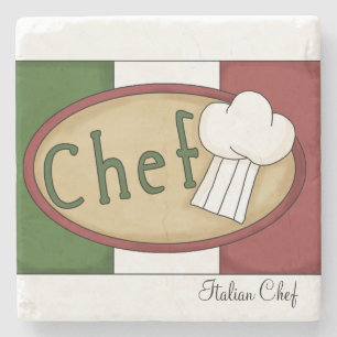 Pet Italiaanse Chef Stenen Onderzetter