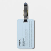 Pet-kaart voor noodgevallen bagagelabel (Achterkant verticaal)