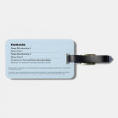 Pet-kaart voor noodgevallen bagagelabel (Achterkant horizontaal)