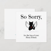 Pet kat sympathie notitiekaartje (Voorkant / Achterkant)