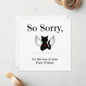 Pet kat sympathie notitiekaartje (Voorkant / Achterkant in situ)