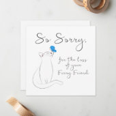 Pet kat sympathie notitiekaartje (Voorkant / Achterkant in situ)